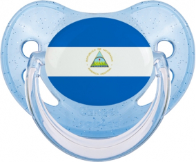 Nicaragua tétine azul lentejuelas bandera tetina