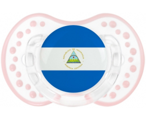 Bandera nicaragüense de Sucete lovi dynamic clásico retro-blanco-rosa-tierno