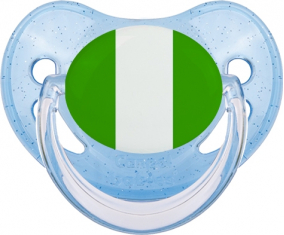 Nigeria bandera azul lentejuelas piruleta fisiológica