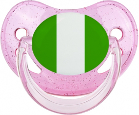 Nigeria Bandera Fisiológica Lollipop Rosa lentejuelas