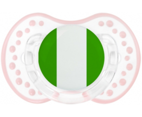 La bandera lollipop de Nigeria lovi dynamic clásico retro-blanco-rosa-tierno