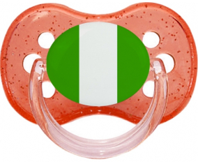 Nigeria bandera rojo cherry glitter lollipop
