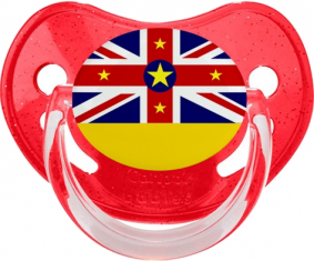 Niue Rojo Lentejuelas Bandera Piruleta Fisiológica