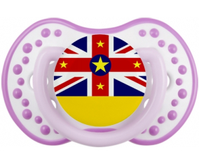 La bandera de Niue Lollipop lovi dynamic clásico White-Mauve