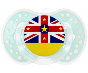 La bandera de Niue Lollipop lovi dynamic clásico retro-turquesa-laguna