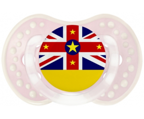 La bandera de Niue Lollipop lovi dynamic clásico retro-rosa-tierno