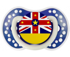 La bandera de Niue Lollipop lovi dynamic azul marino fosforescente