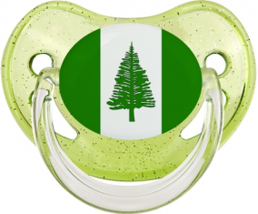 Norfolk Island Bandera Verde Lentejuelas Tetina Fisiológica