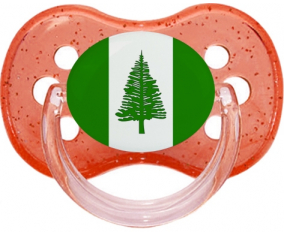 Norfolk Island Flag chupa lentejuelas de cereza roja