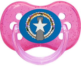 Corea del Norte bandera tetina cereza brillo rosa