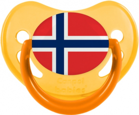 Bandera de Noruega Tetina Fisiológica Fosforescente Amarillo