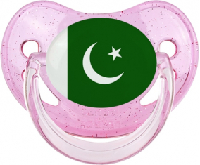 Bandera Pakistan Physiological Lollipop lentejuelas rosas