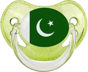 Bandera Pakistan Green Physiological Lollipop con lentejuelas