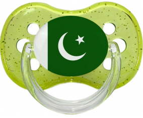 Bandera Pakistan Green Cherry Lollipop con lentejuelas