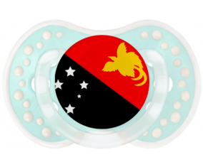 Bandera tetina de Papúa Nueva Guinea lovi dynamic clásico de la laguna retro-turquesa