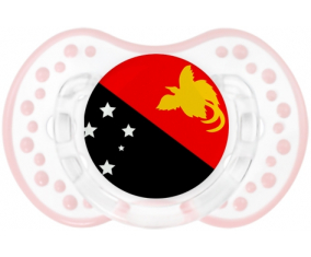 Papúa Nueva Guinea Bandera tetina lovi dynamic clásico retro-blanco-rosa-tierno