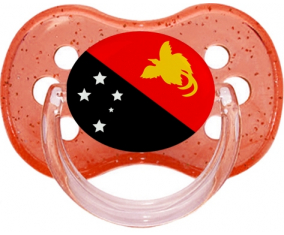 Papúa Nueva Guinea Bandera Rojo Cherry Glitter Lollipop