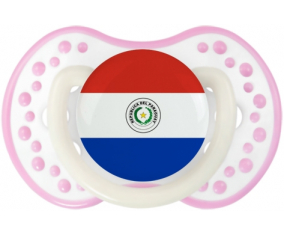 Bandera de Paraguay lovi dynamic fosforescente blanco-rosa