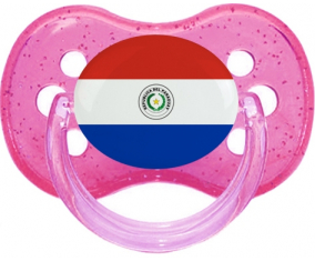 Bandera de Paraguay Cereza Lollipop Rosa lentejuelas