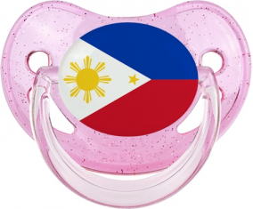 Bandera de Filipinas Rosa de brillo tetino fisiológico