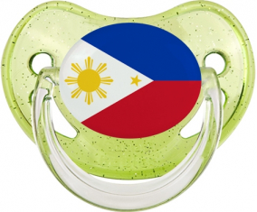 Bandera de Filipinas lentejuelas verde tetina fisiológica