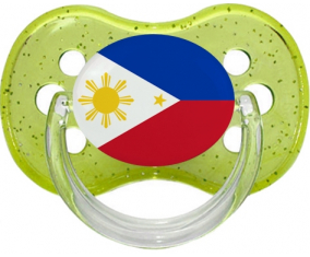 Bandera de Filipinas chupa lentejuelas verde cereza