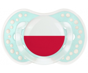 Bandera de Polonia Tetine lovi dynamic clásico retro-turquesa-laguna