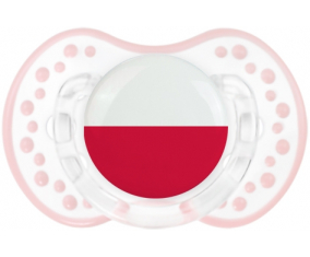 Bandera de Polonia Tetine lovi dynamic clásico retro-blanco-rosa-tierno