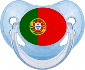 Bandera Portugal Piruleta Fisiológica Azul con lentejuelas