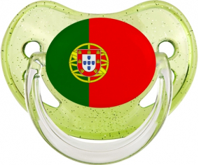 Bandera Portugal Piruleta Fisiológica Verde con Lentejuelas