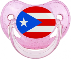 Bandera Puerto Rico Physiological Lollipop Rose lentejuelas