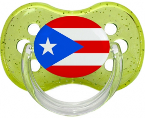Bandera Puerto Rico Tetine Cherry Verde lentejuelas