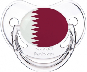 Qatar bandera tetina fisiológica transparente clásico