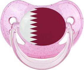 Qatar Tetine Physiological Lentejuelas Tetina Rosa Bandera