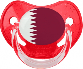 Bandera tetina de lentejuelas rojas de Qatar