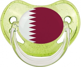 Bandera tetina de lentejuelas verdes de Qatar