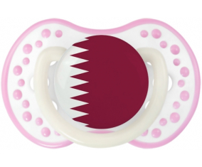 Bandera de Sucete de Qatar lovi dynamic fosforescente blanco-rosa