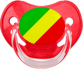Suceto fisiológico rojo de la República del Congo con lentejuelas