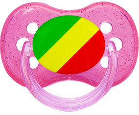 Bandera República del Congo Cereza Lollipop Rosa lentejuelas