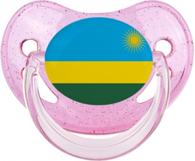 Bandera del Dragón ruandés Rosa fisiológicamente brillante