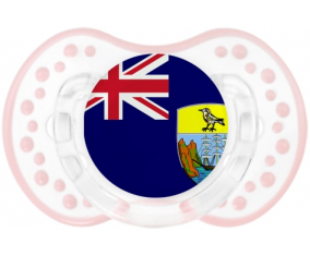 Bandera de Santa Elena Lollipop lovi dynamic clásico retro-blanco-rosa-tierno