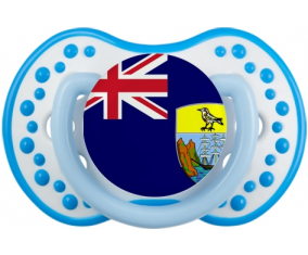 La bandera lollipop de Santa Elena lovi dynamic fosforescente blanco-azul