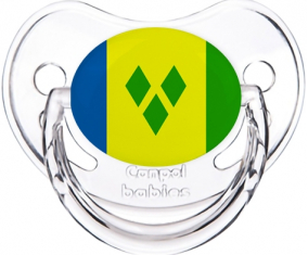 San Vicente y las Granadinas Bandera Clásica Transparente Fisiológica Tetín