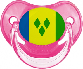 San Vicente y las Granadinas Bandera Tétine Fisiológica Rosa Clásica