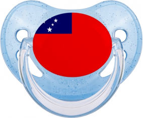 Bandera de suceto de lentejuelas azules de Samoa