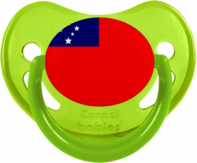 Samoa Sucete Fisiológico Bandera Verde Fosforescente