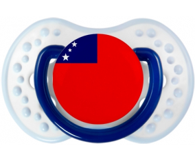 Bandera tetina de Samoa lovi dynamic clásico azul marino-blanco