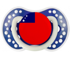 Bandera tetina de Samoa lovi dynamic azul marino fosforescente