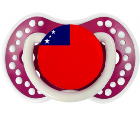 Bandera tetina de Samoa lovi dynamic Fucsia Fosforescente