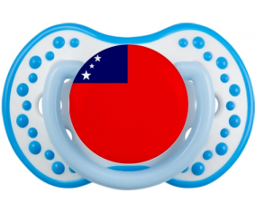 Bandera tetina de Samoa lovi dynamic fosforescente blanco-azul
